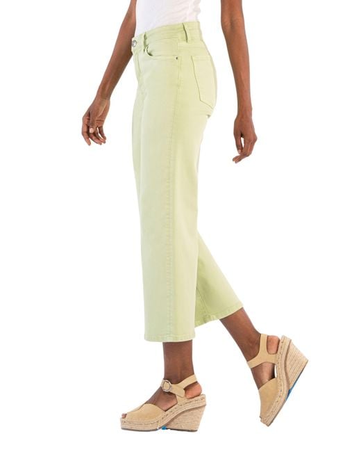 Kut From The Kloth Yellow High Waist Ankle Wide Leg Jeans