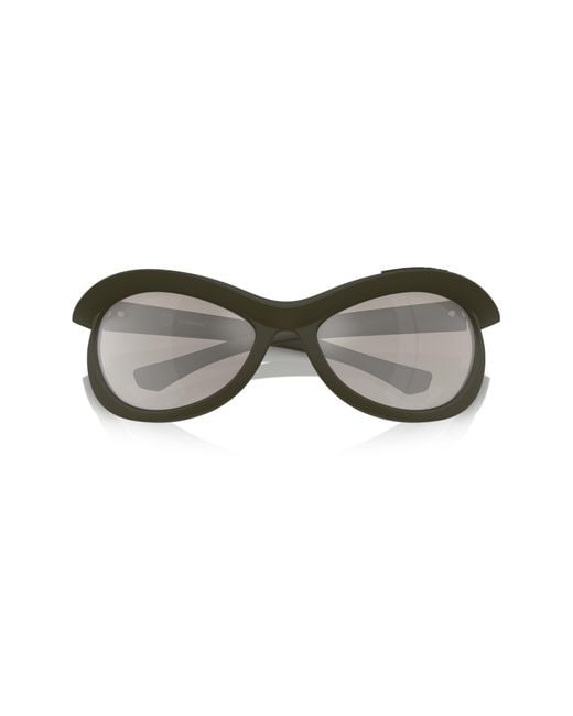 Burberry Gray 66mm Oversize Irregular Sunglasses for men