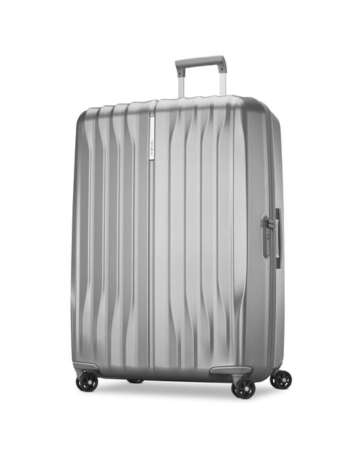 Samsonite Gray Uplift Hardside 32 X-Large Checked Spinner Luggage