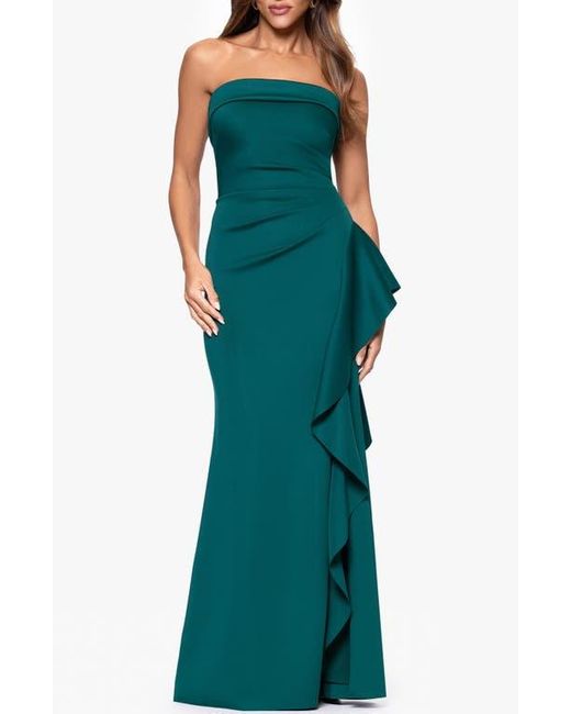 green emerald velvet dress Kelandra Satin Collared V-Neck Long Sleeve Floor Length Dress