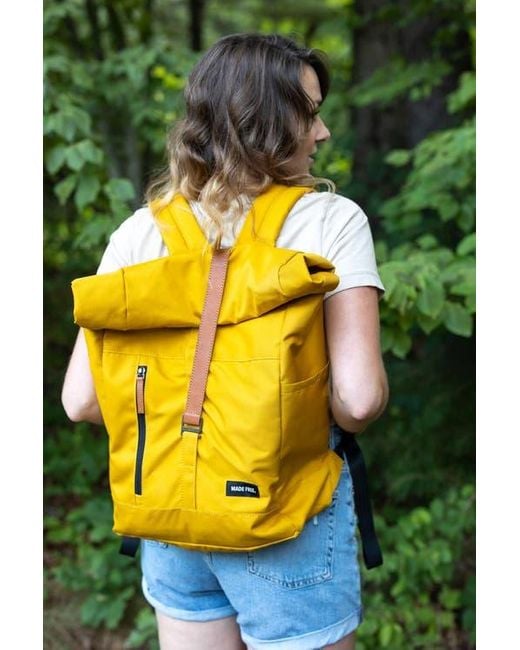 Made Free Black Roll Top Pack Backpack for men