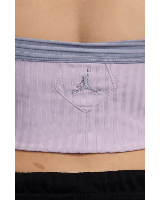 Nike Purple Flight Poolside Rib Crop Halter Top