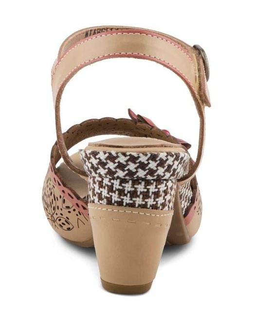 Spring Step Brown Miabella Ankle Strap Platform Sandal