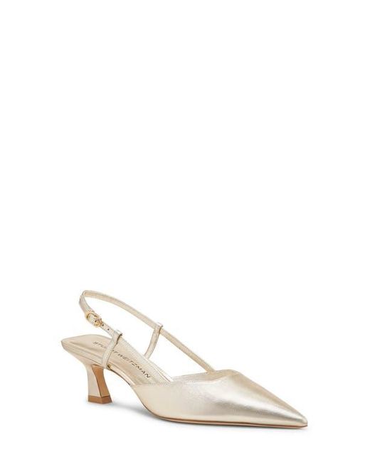 Stuart Weitzman White Vinnie 50 Slingback Pump