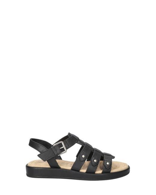 Easy Street Black Chirp Quarter Strap Gladiator Sandal