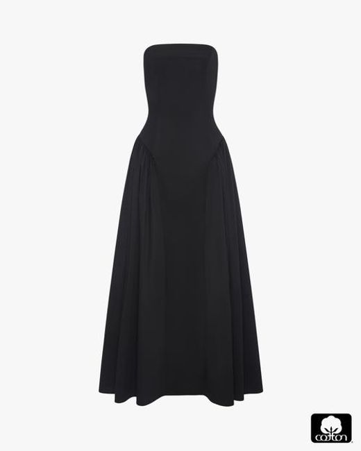 WeWoreWhat Black Strapless Corset Ruched Dress