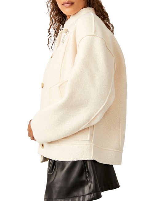 Free People Natural Willow Bomber Jacket
