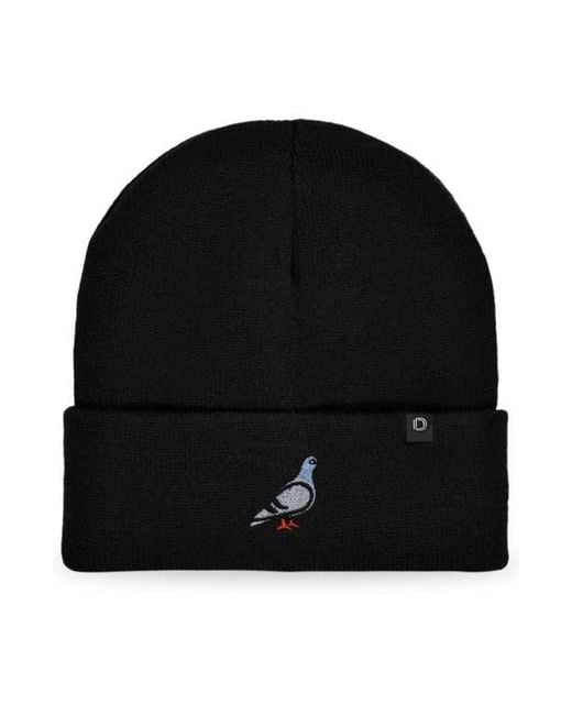 Alix Black Pigeon Beanie Cap for men
