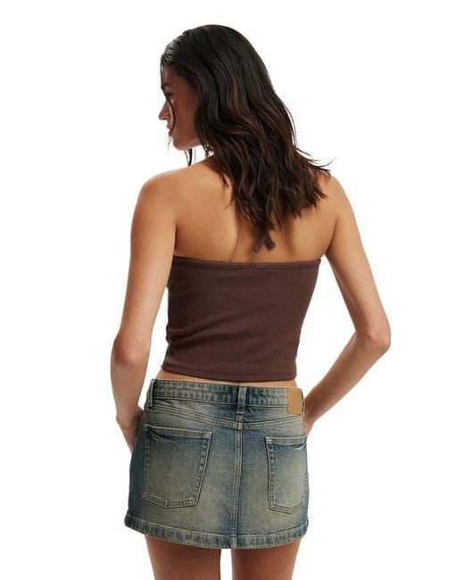 Cotton On Multicolor Micro Low Denim Skirt