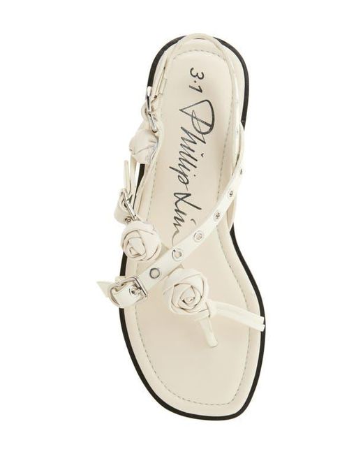 3.1 Phillip Lim White Rivet Strappy Sandal