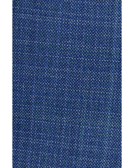 Jack Victor Blue Esprit Mélange Plaid Super 120S Wool Suit for men