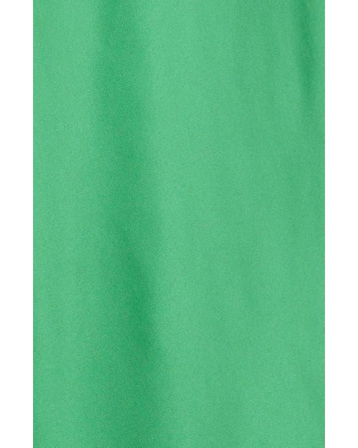 L'Agence Green Lorraine Sleeveless Trapeze Midi Dress