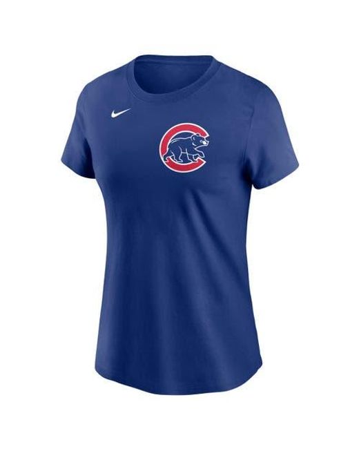 Nike Blue Kyle Tucker Chicago Cubs Fuse Name & Number T-Shirt