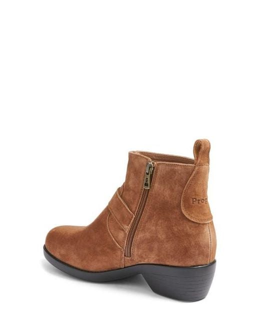 Propet Brown Memphis Zip Bootie