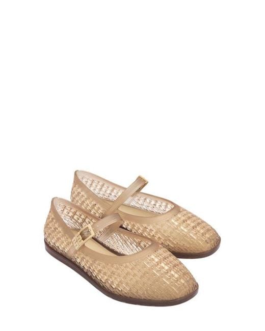 Melissa Harper Mary Jane Jelly Flat in Natural | Lyst