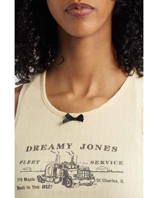 Daydreamer Blue Dreamy Jones Cotton Graphic Tank