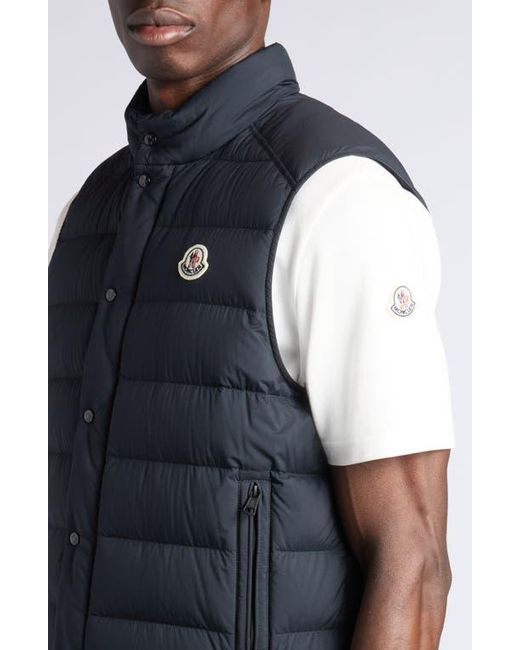 Moncler Blue Barthe Down Puffer Vest for men