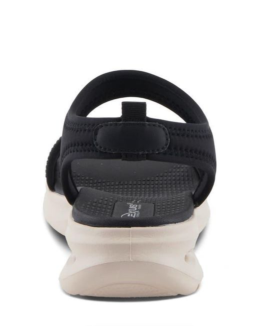 Flexus by Spring Step Black Gallegos Ankle Strap Platform Wedge Sandal