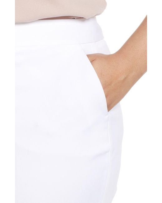Vince Camuto White Stretch Twill Crop Pants