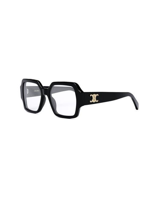 Céline Black Triomphe 52Mm Square Reading Glasses