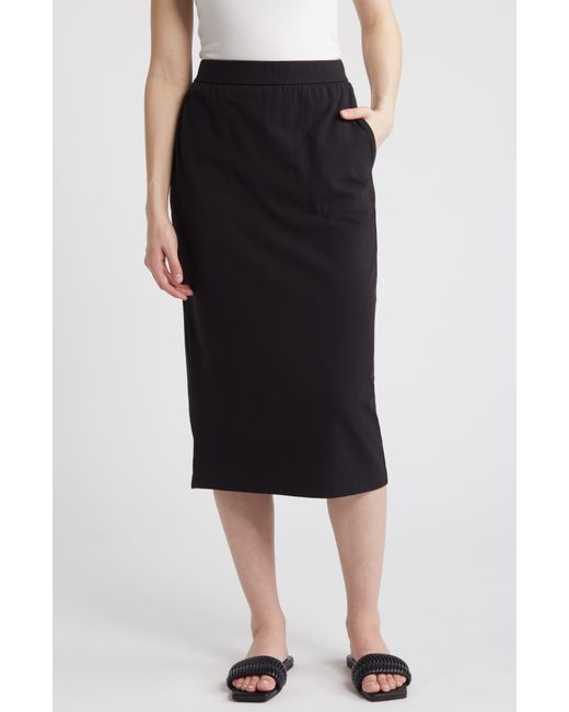Eileen Fisher Black Stretch Jersey Skirt