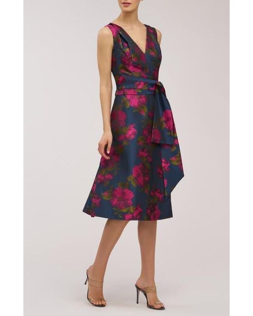 Kay Unger Red Elisa Sleeveless Cocktail Dress