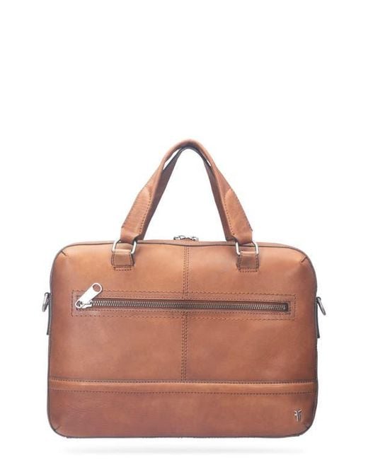 Frye Brown Nash Leather Briefcase