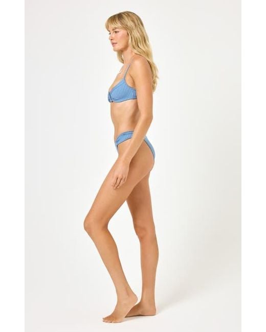 LSPACE Blue Peyton Bikini Top