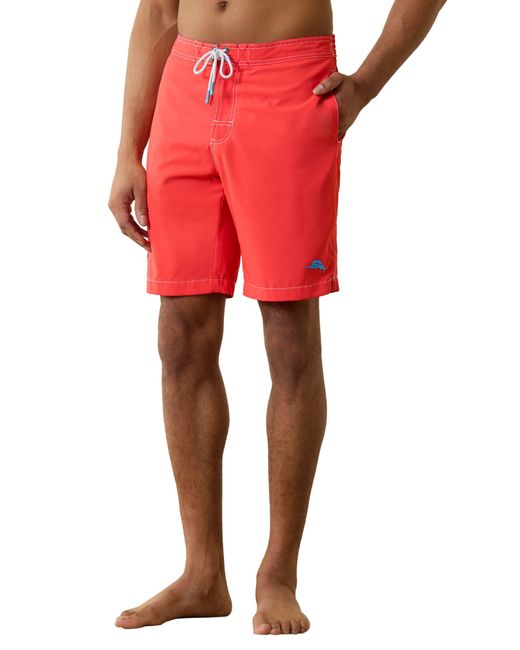 Tommy Bahama Red Baja Harbor Board Shorts for men