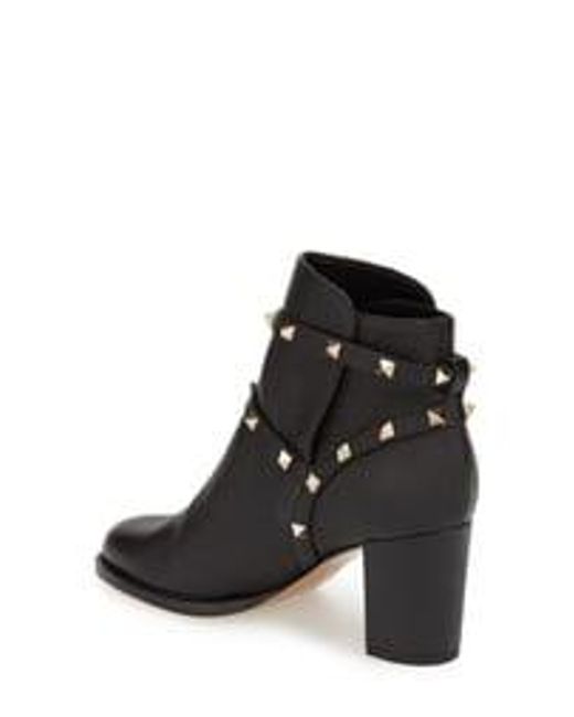 Valentino Garavani Leather Valentino Garavani 'rockstud Noir' Ankle Boots  in Black - Save 38% - Lyst