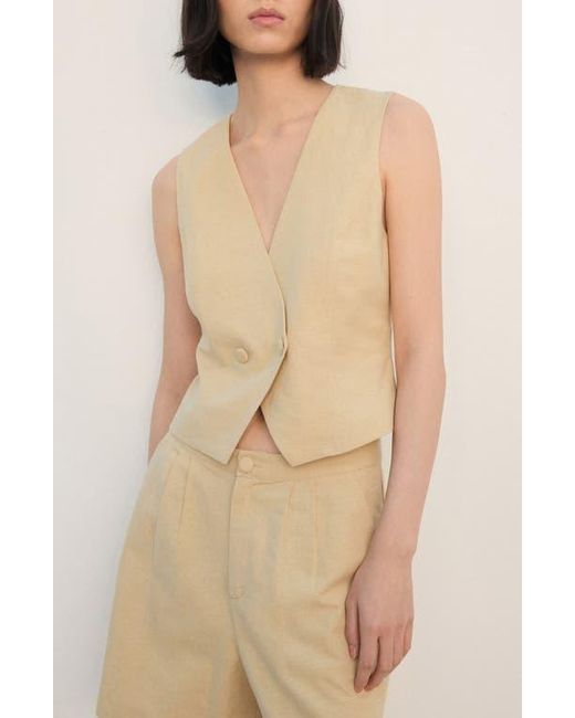 Mango Natural Double Breasted Vest