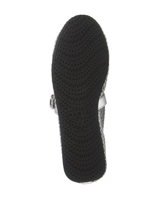 Alaia 25 Marry Janes Ballet Flats Black Wool Sheepskin 300453
