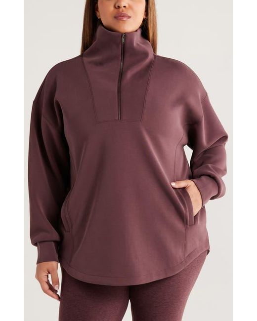 Zella Purple Ultrasoft Half Zip Tunic