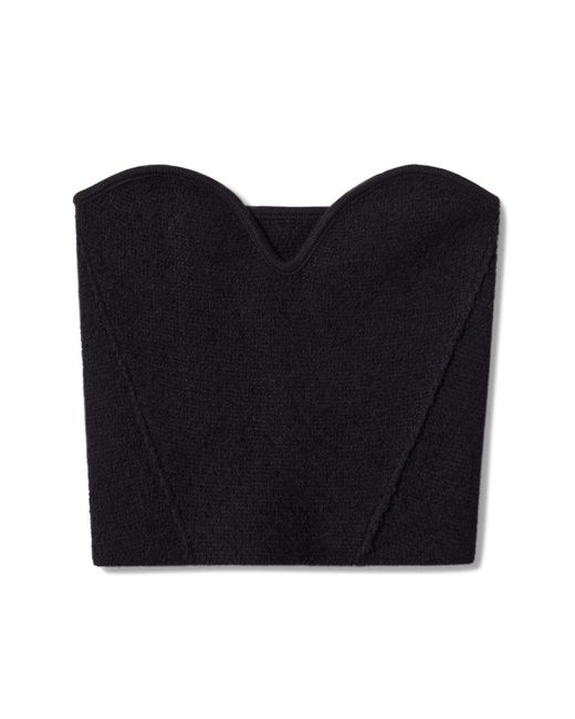Tweed Corset top in Black