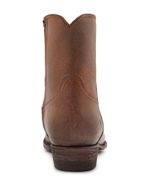Frye Brown Austin Inside Zip Western Boot for men