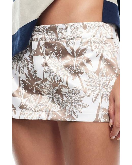 Lioness Multicolor Rhode Palm Print Low Rise Miniskort