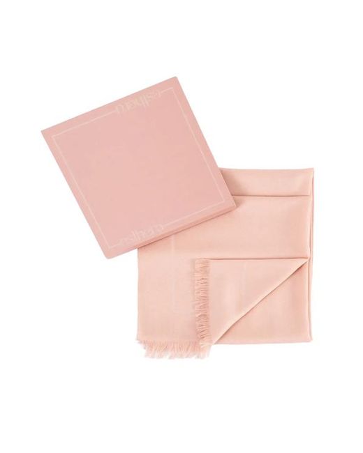 Esterah Pink Wool Logo Scarf