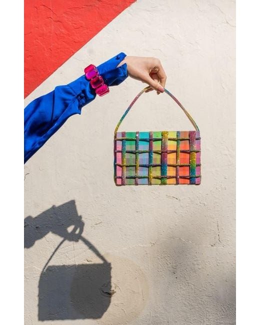 Simitri Green Etoile Clutch