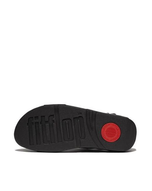 Fitflop Black Lulu Sequin Back-Strap Sandals