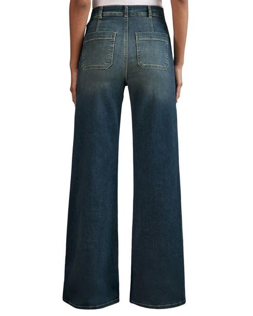 Reiss Blue Sakura Flare Jeans