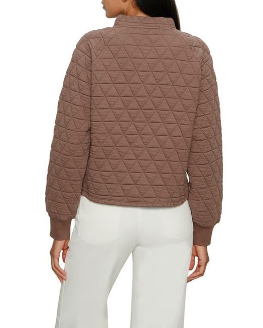 Sanctuary Brown Quilted Sweatshirt