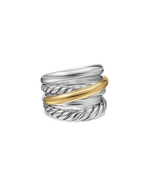 David Yurman White Crossover Five-Row Ring