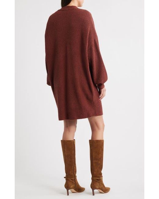 knee length dresses for ladies Babysoft Bishop Sleeve Knitted Dress Classic Cream