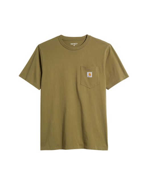 Carhartt Green Logo Pocket T-shirt for men