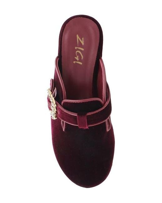 Zigi Red Macarena Platform Clog