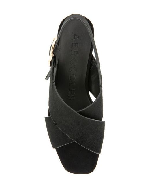Aerosoles Black Pura Platform Sandal