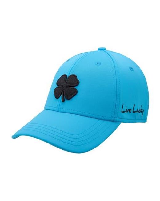 Black Clover Premium Clover 148 Flex Fitted Cap Golf Hat, Black/Crème, S/M