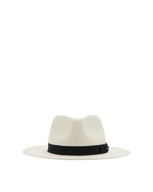 Mango White Natural Fiber Fedora