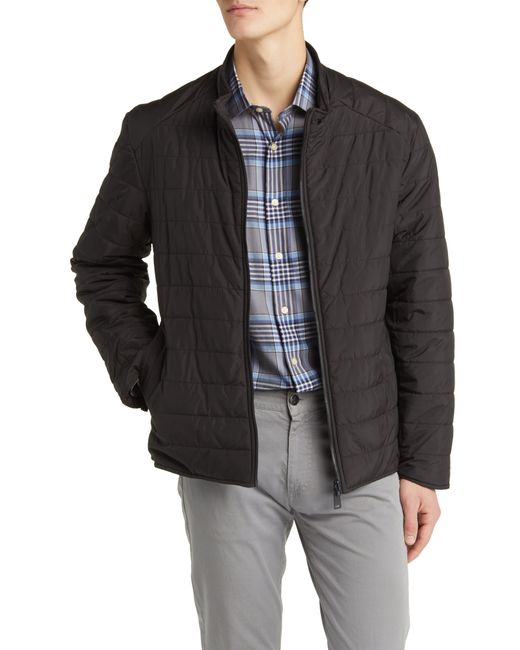 Cole Haan Black Topcoat With Removable Quilted Bib for men