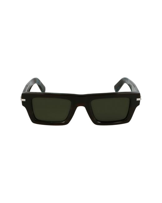 Ferragamo Black Prisma 50Mm Rectangular Sunglasses for men